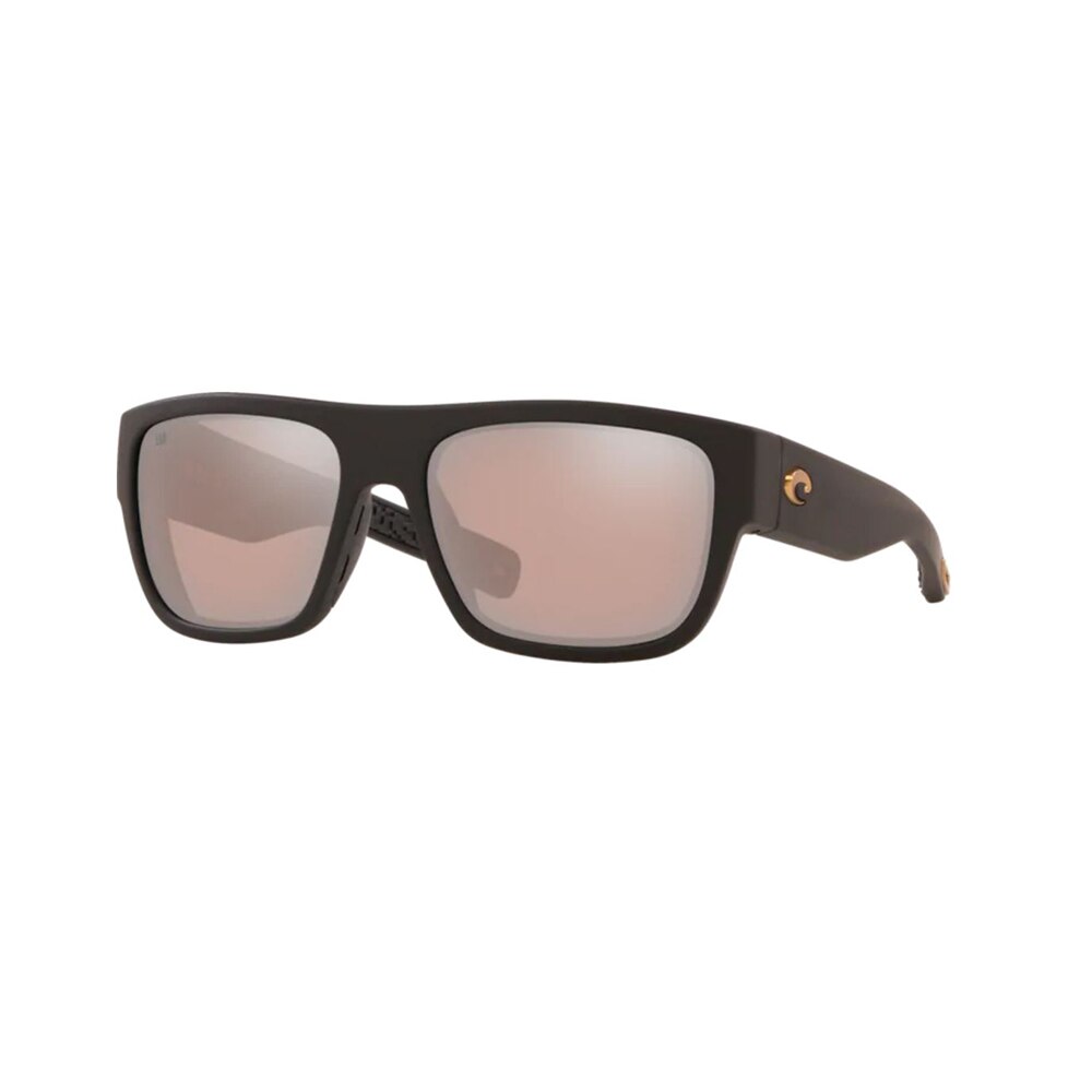 Costa Sampan Sunglasses Polarized in Matte Black Ultra with Copper Silver 580G